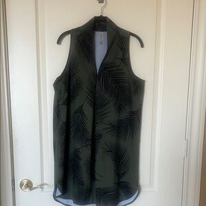 Sleeveless Black Button-Up Blouse